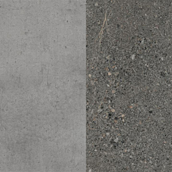 4100mm x 640mm x 8mm F186 / F032 Light Grey Chicago Concrete / Grey Cascia Granite Splashback