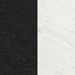 4100mm x 640mm x 8mm F247 / F812 Anthracite Mountain Basalt / White Levanto Marble Splashback