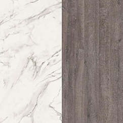 4100mm x 640mm x 8mm F800 / H1313 Crystal Marble / Grey Brown Whiteriver Oak Splashback