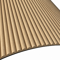 2700mm x 600mm Natural Oak FR MDF Fluted Felt Flex Wall Panel