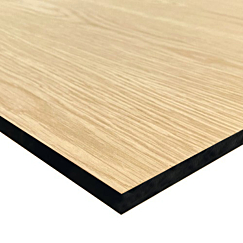 2440mm x 1220mm x 19mm Select Crown Cut White Oak A/B Veneered Black throughout MDF